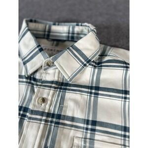 Poncho Outdoors Shirt Magnetic Pockets Tan Green Plaid XL Mens Long Sleeve New
